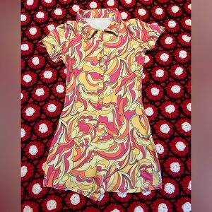 Vintage Peter Max button up romper